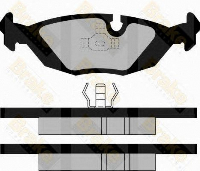 BRAKE ENGINEERING pa501 -  Комплект тормозных колодок, дисковый тормоз